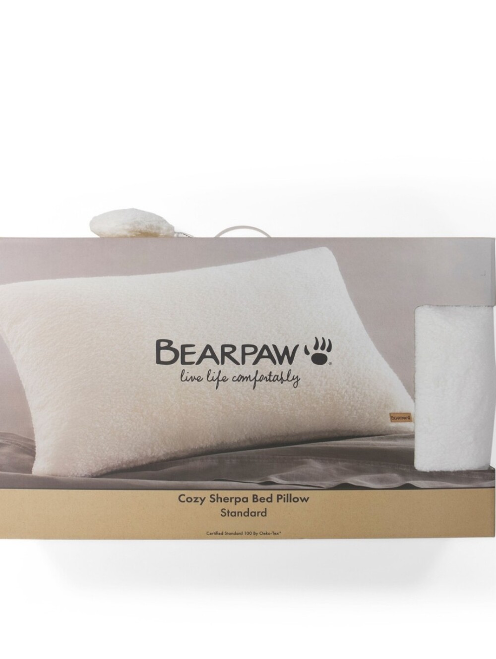 BearPaw Sherpa Cozy Bed Pillow